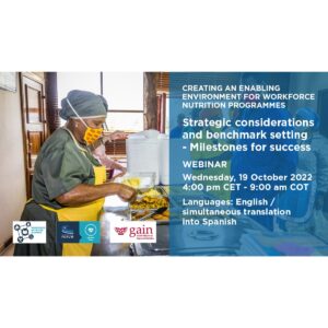 Two one-hour kick-off webinars on workforce nutrition at worksites – New edition of Fast Track for Leaders starts in October 2022￼