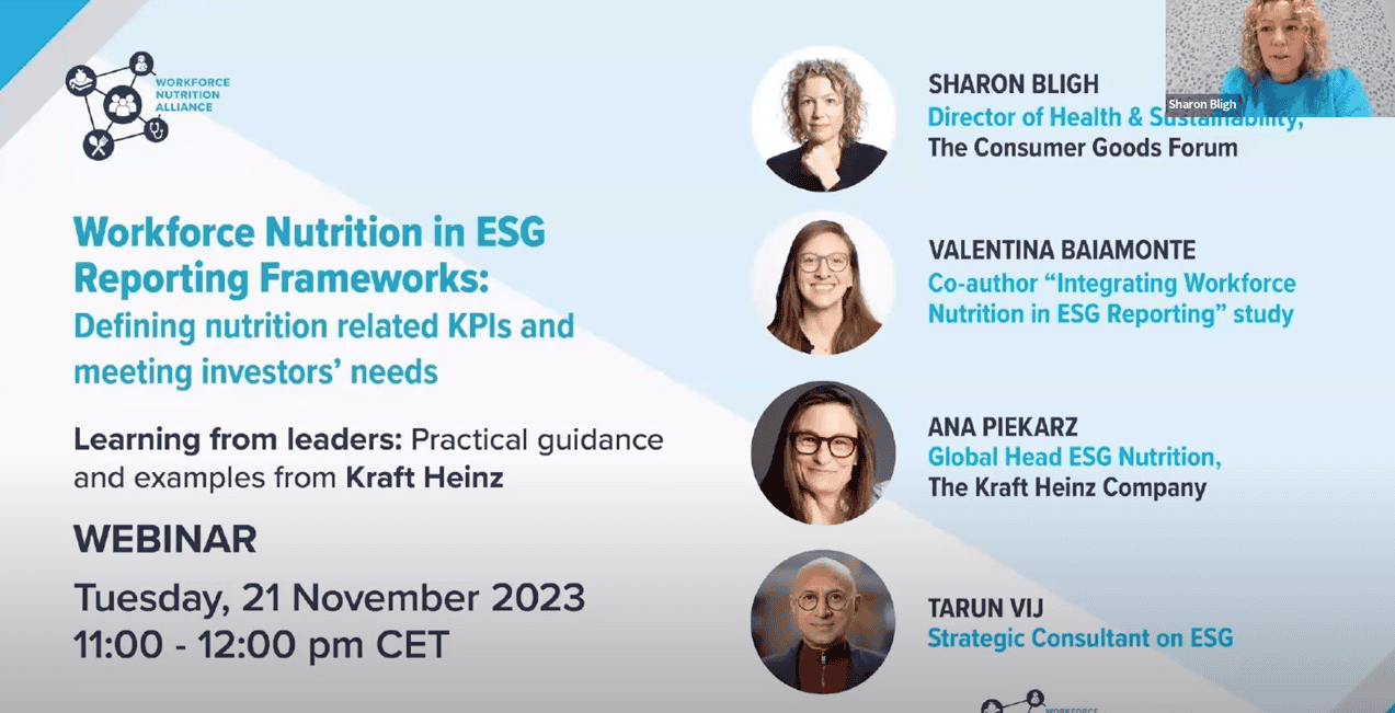 Workforce Nutrition in ESG Reporting Frameworks